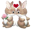 gif bisous lapins